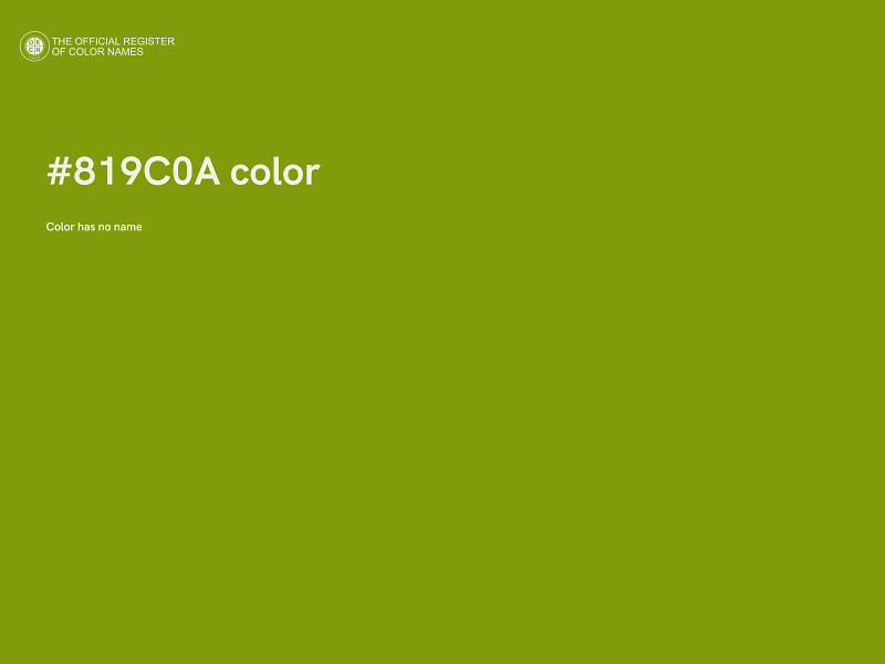 #819C0A color image