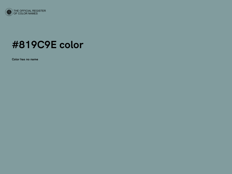 #819C9E color image