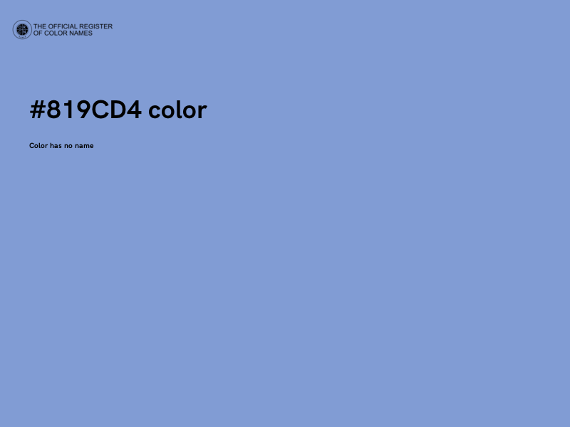 #819CD4 color image