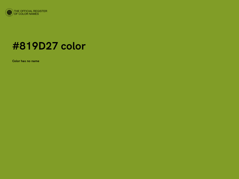 #819D27 color image