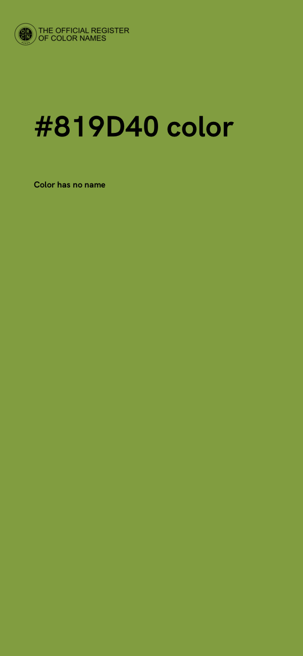 #819D40 color image