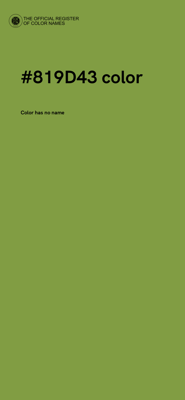 #819D43 color image