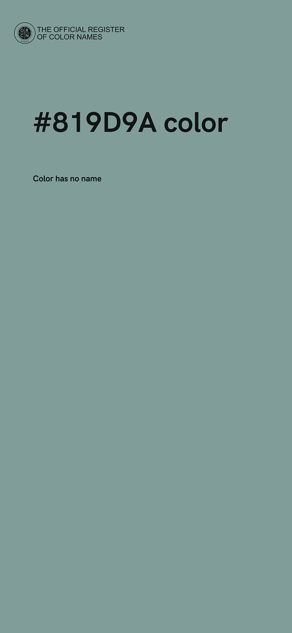 #819D9A color image