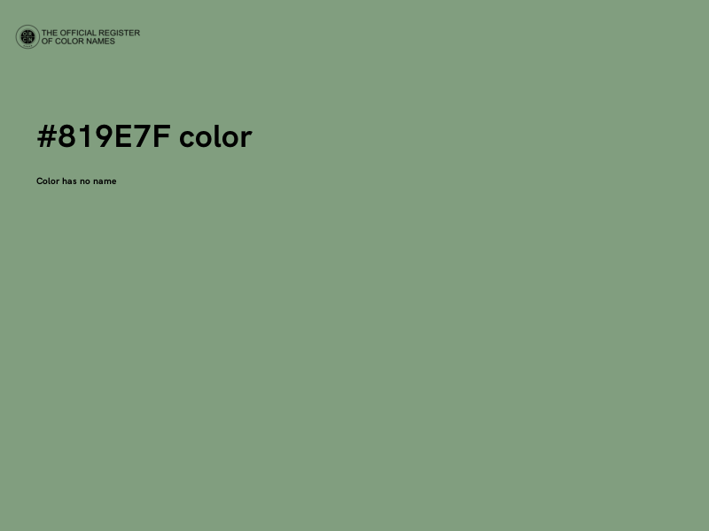 #819E7F color image