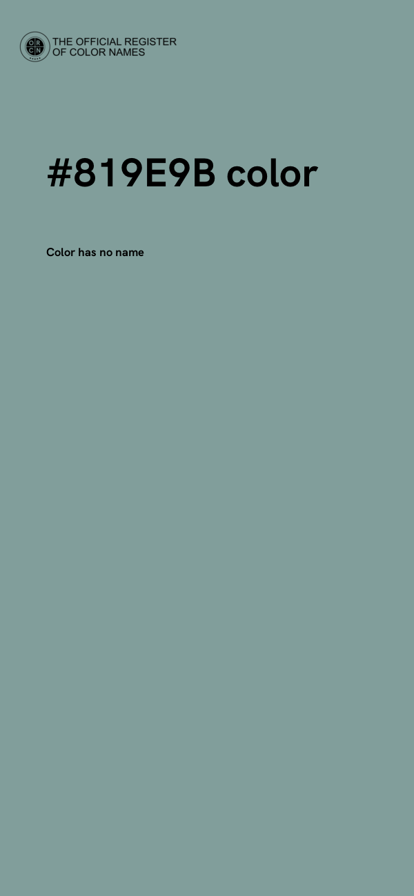 #819E9B color image
