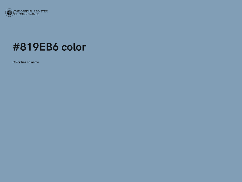 #819EB6 color image