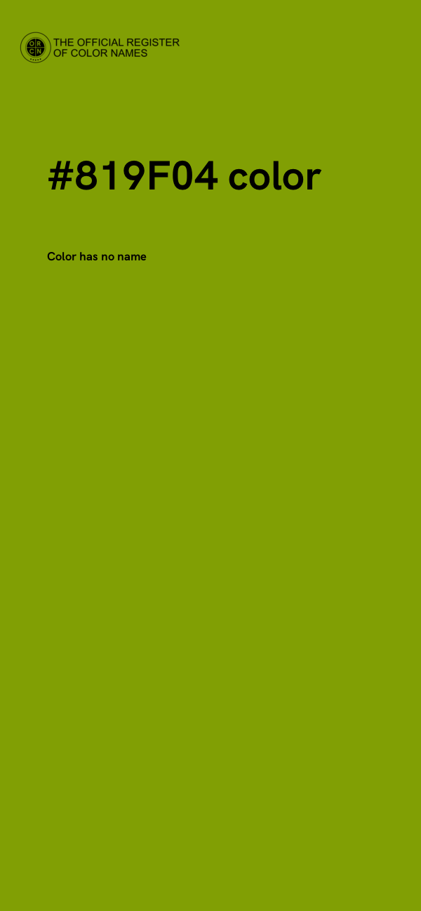 #819F04 color image