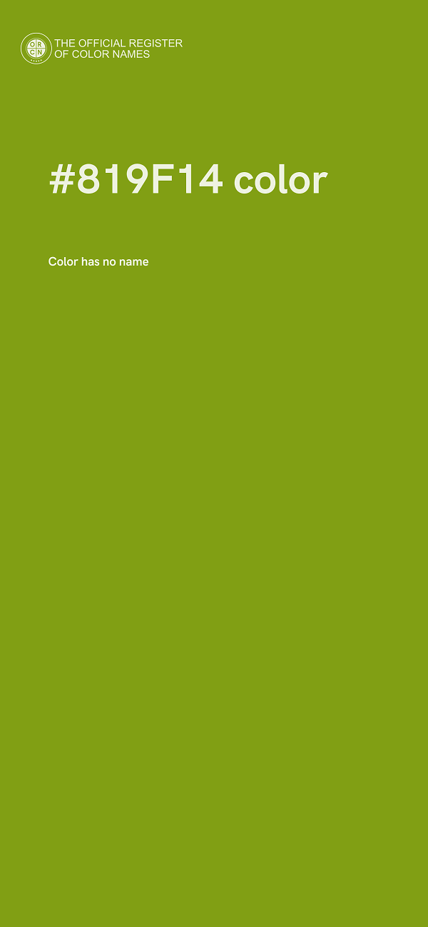 #819F14 color image
