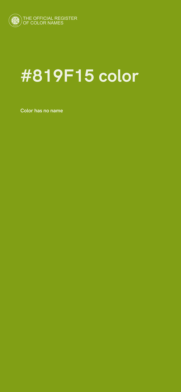 #819F15 color image