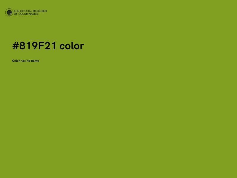 #819F21 color image