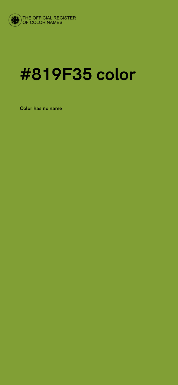 #819F35 color image