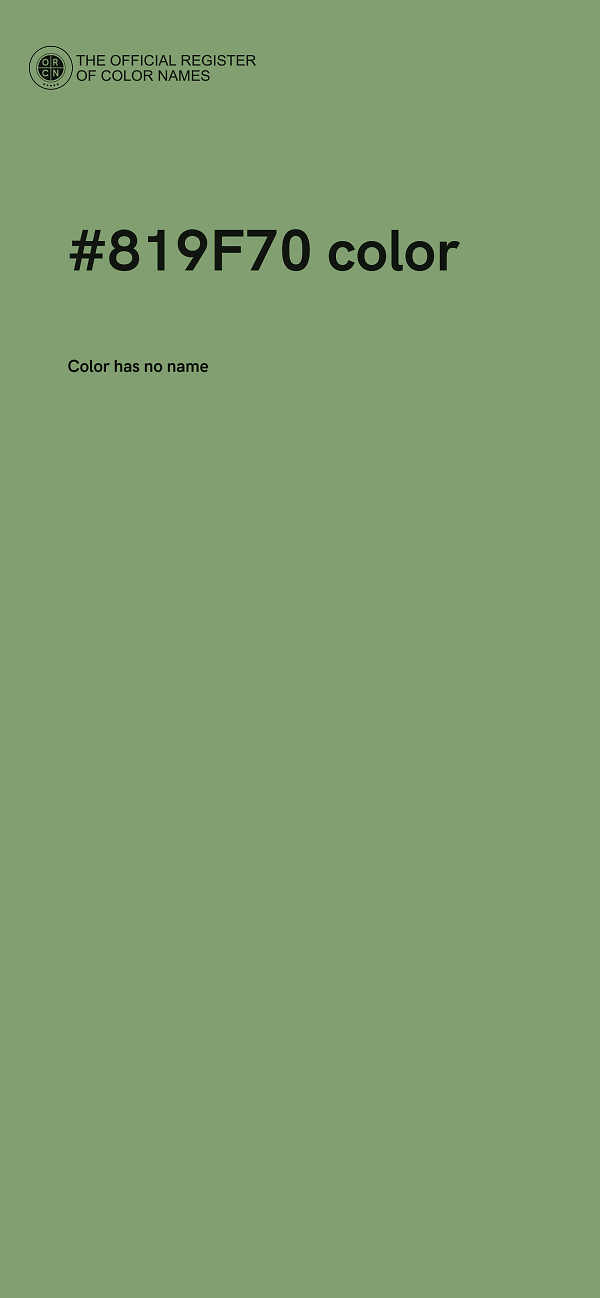 #819F70 color image