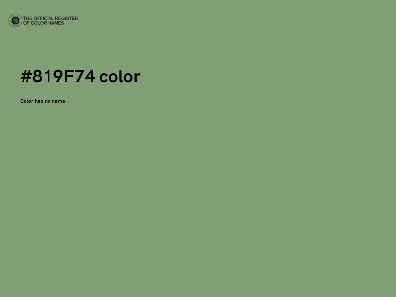 #819F74 color image