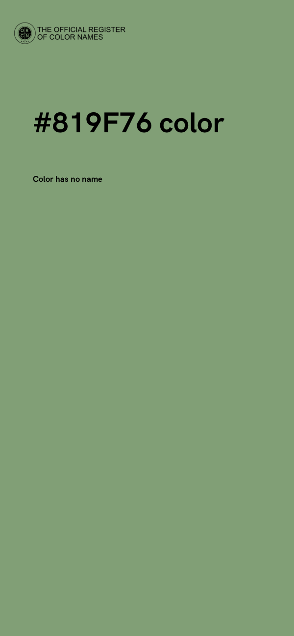 #819F76 color image