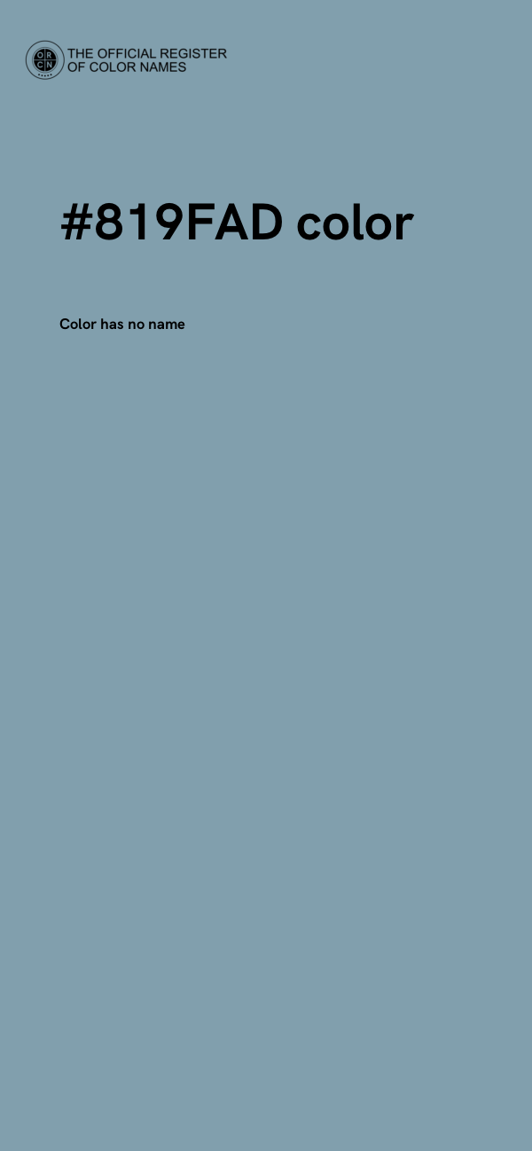 #819FAD color image