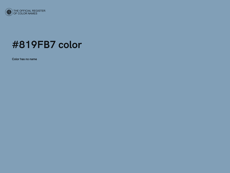 #819FB7 color image