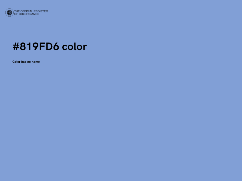 #819FD6 color image