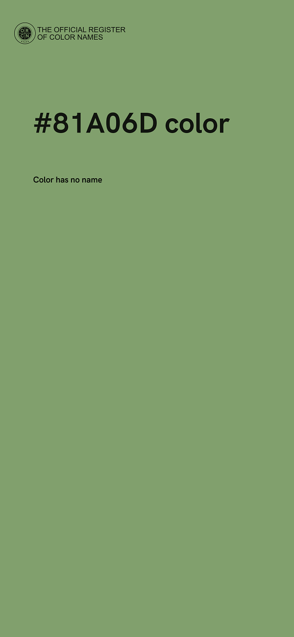 #81A06D color image