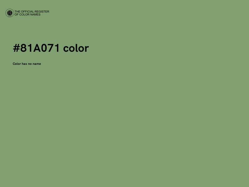 #81A071 color image