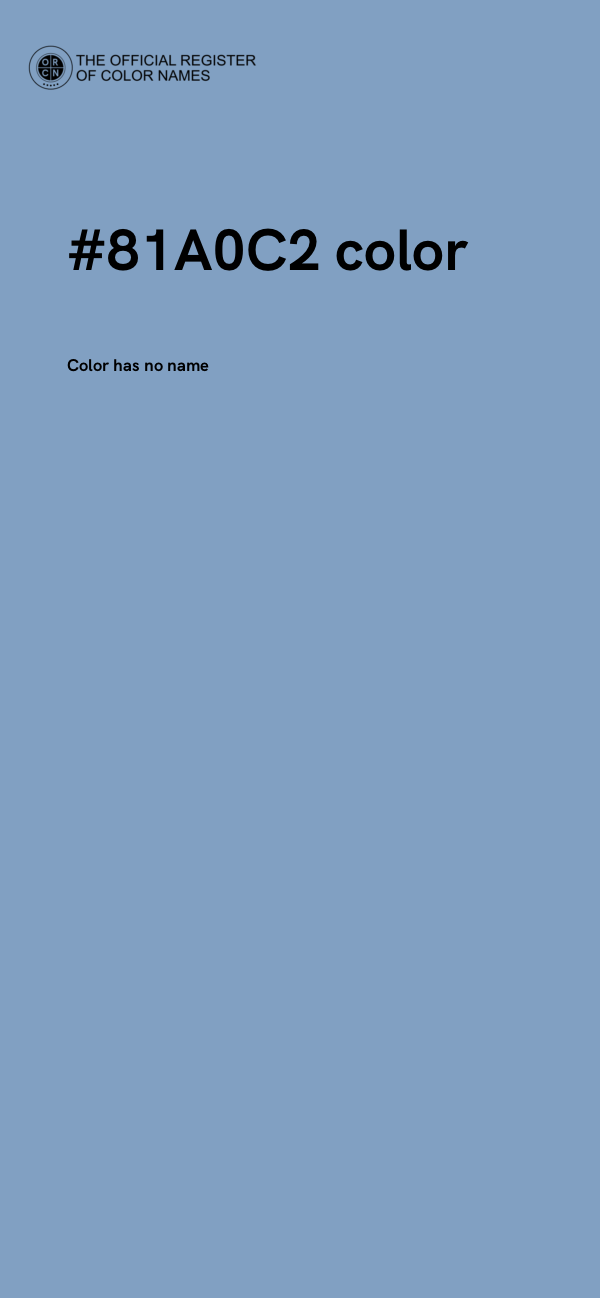 #81A0C2 color image