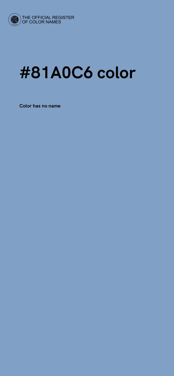 #81A0C6 color image
