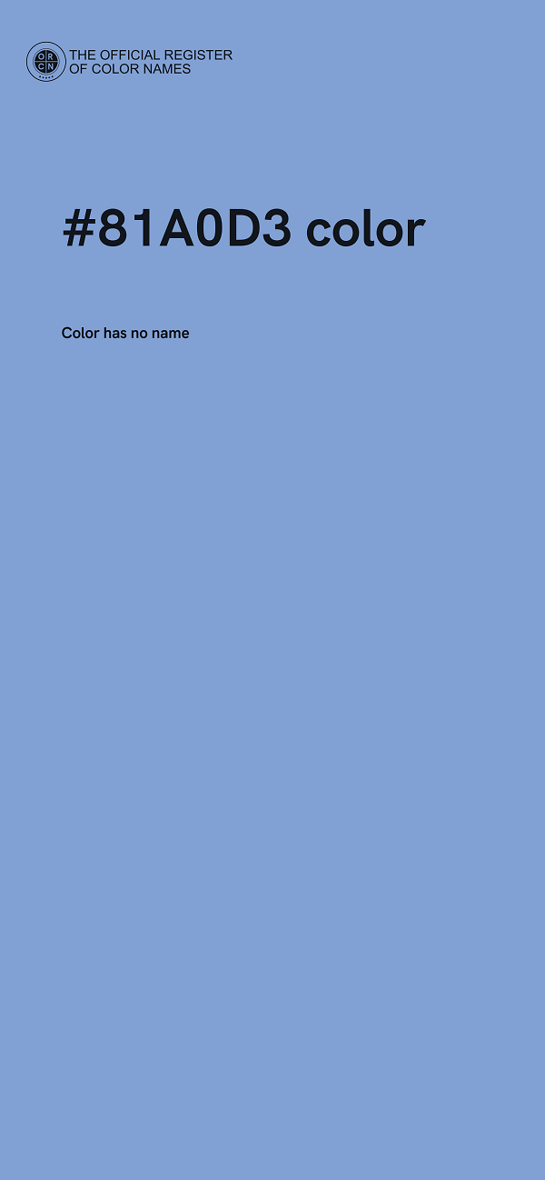 #81A0D3 color image