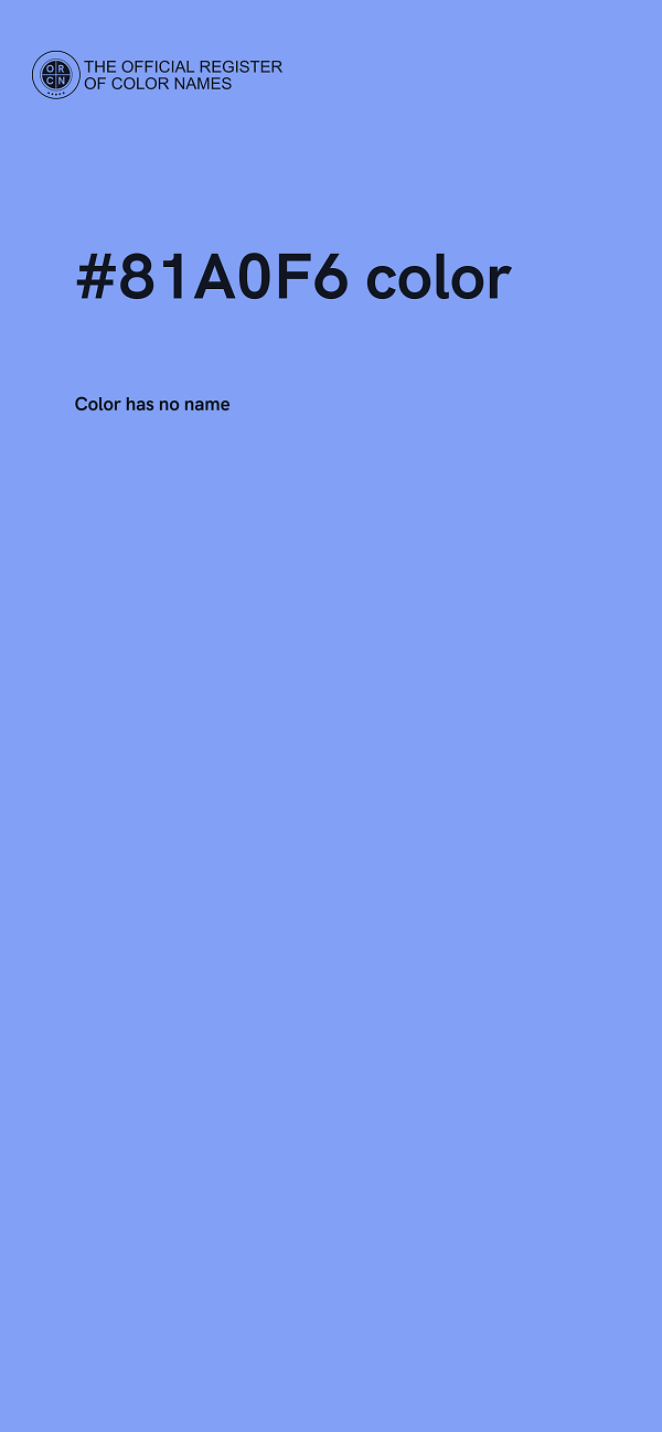 #81A0F6 color image