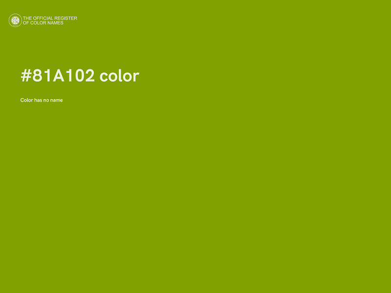 #81A102 color image