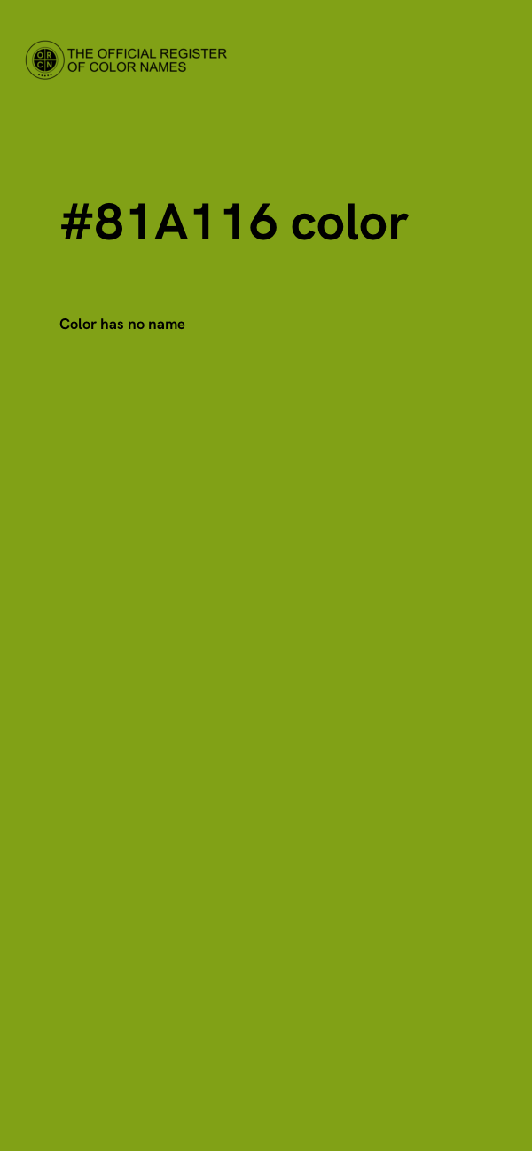 #81A116 color image