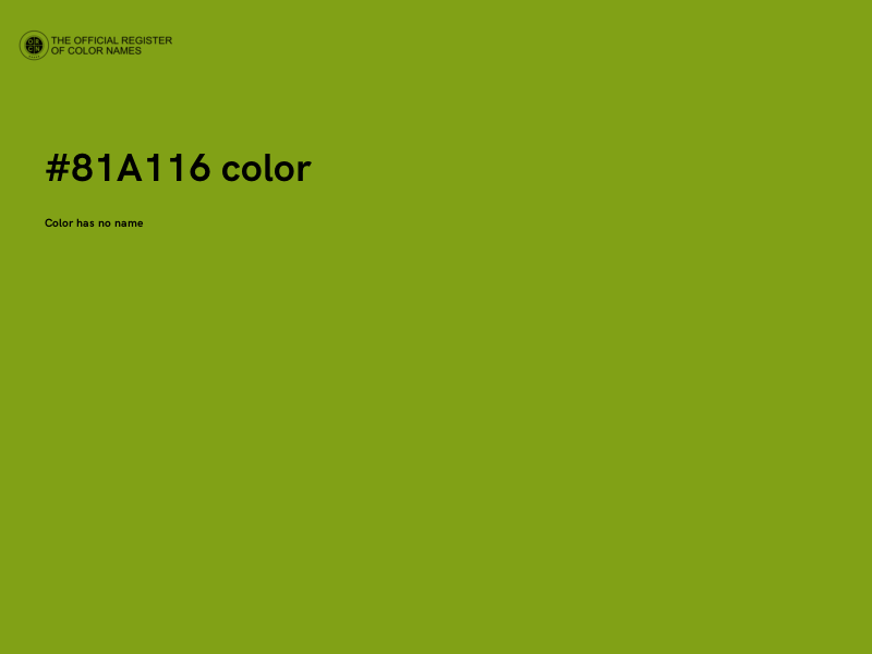 #81A116 color image