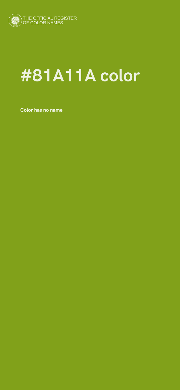 #81A11A color image