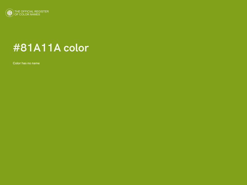 #81A11A color image