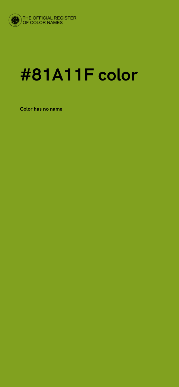 #81A11F color image