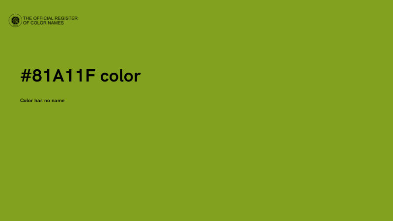 #81A11F color image