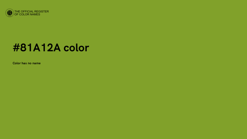 #81A12A color image