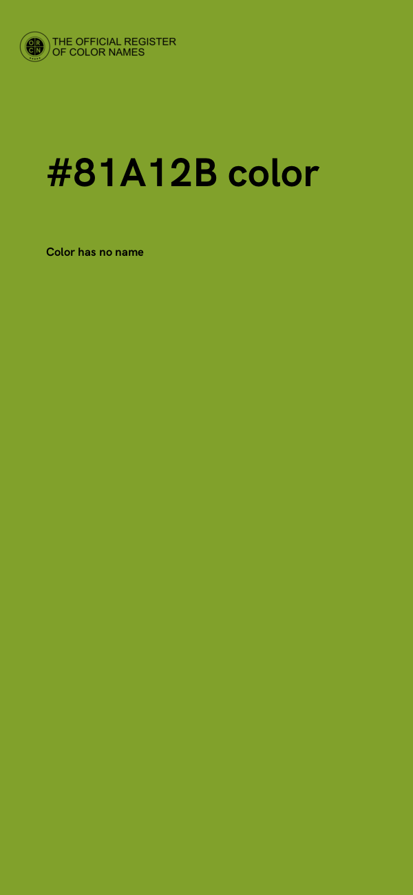 #81A12B color image