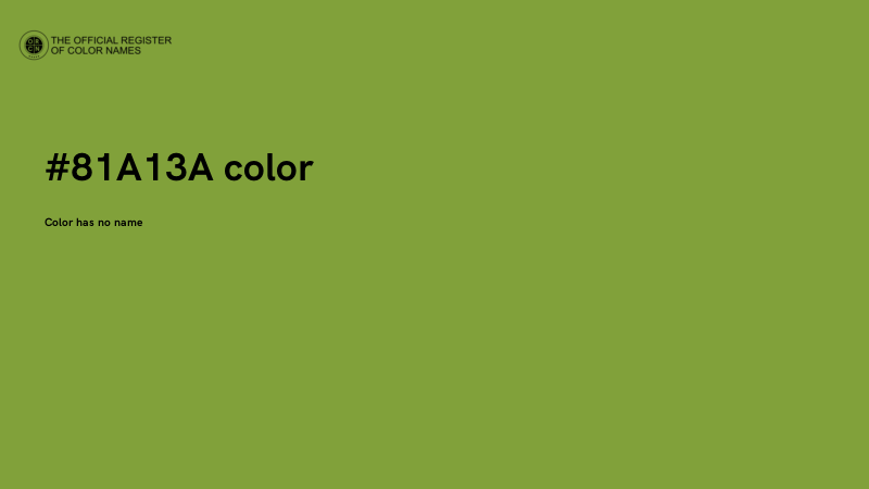 #81A13A color image