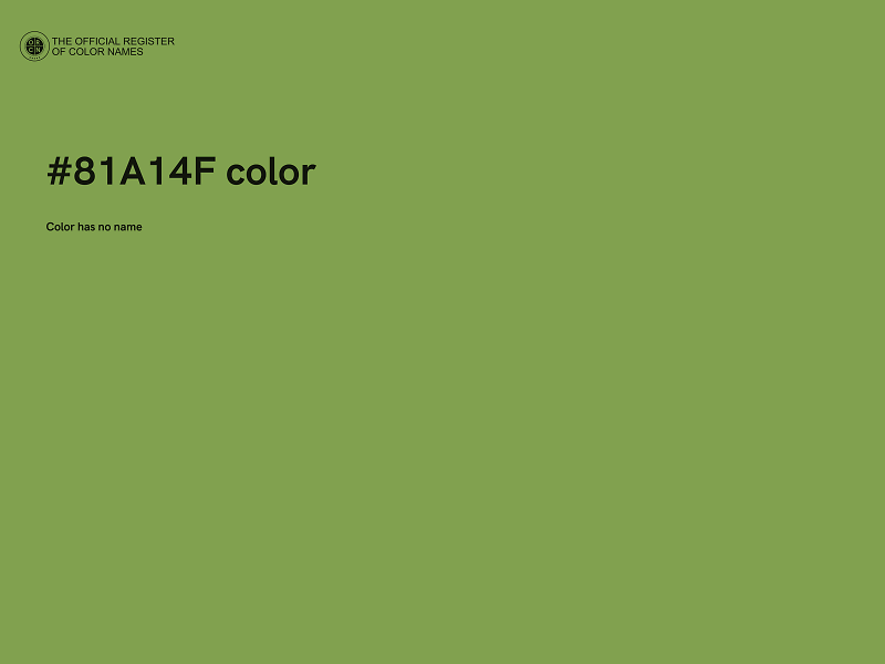 #81A14F color image