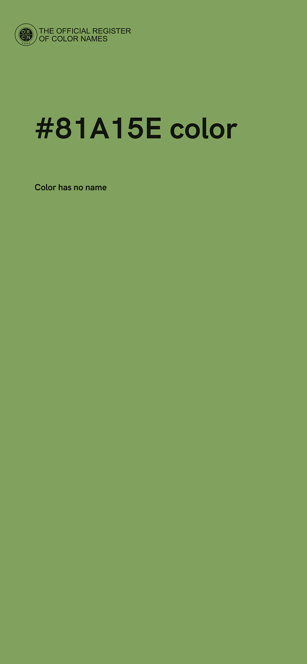#81A15E color image