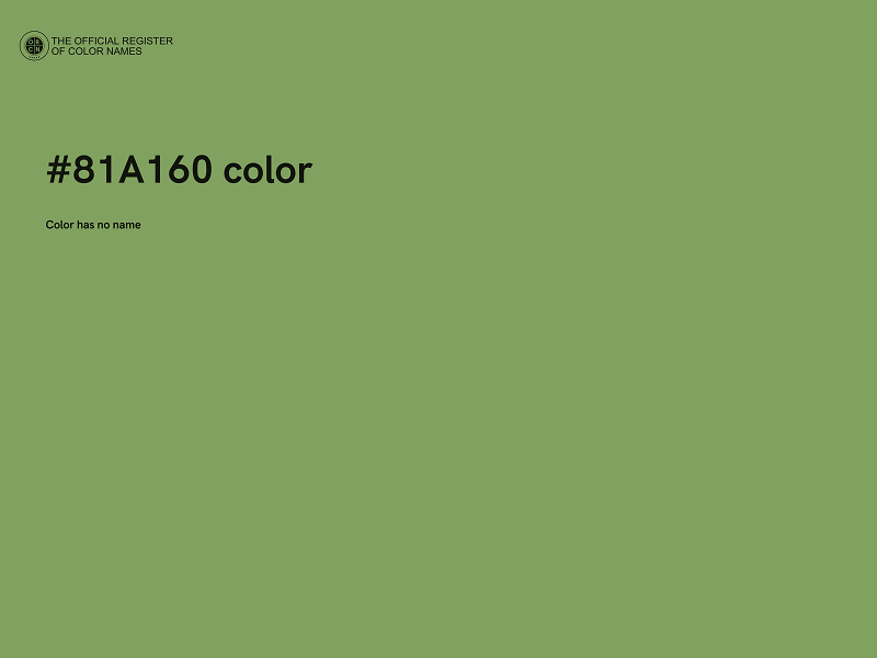 #81A160 color image