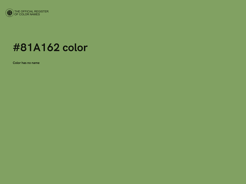 #81A162 color image