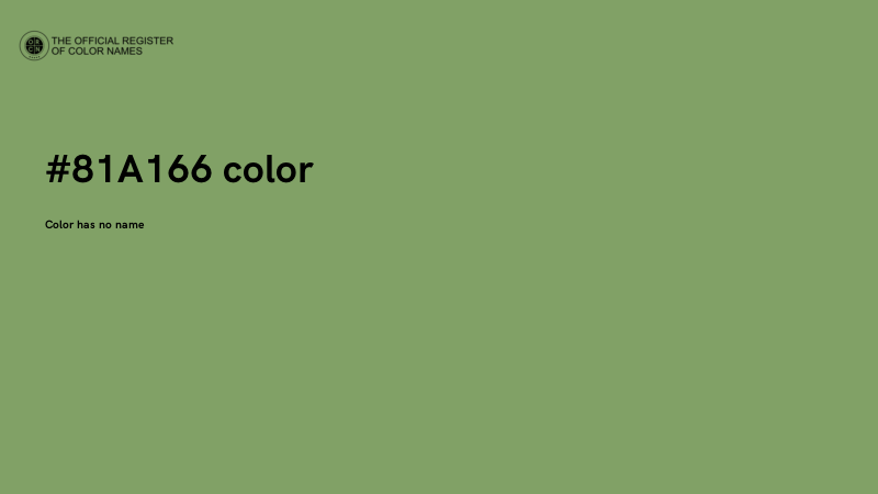 #81A166 color image