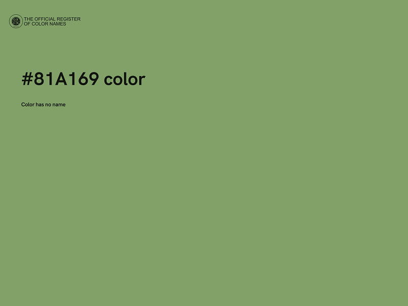 #81A169 color image