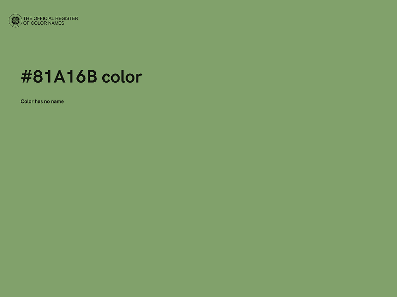 #81A16B color image