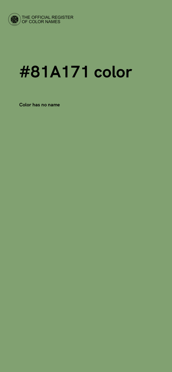 #81A171 color image