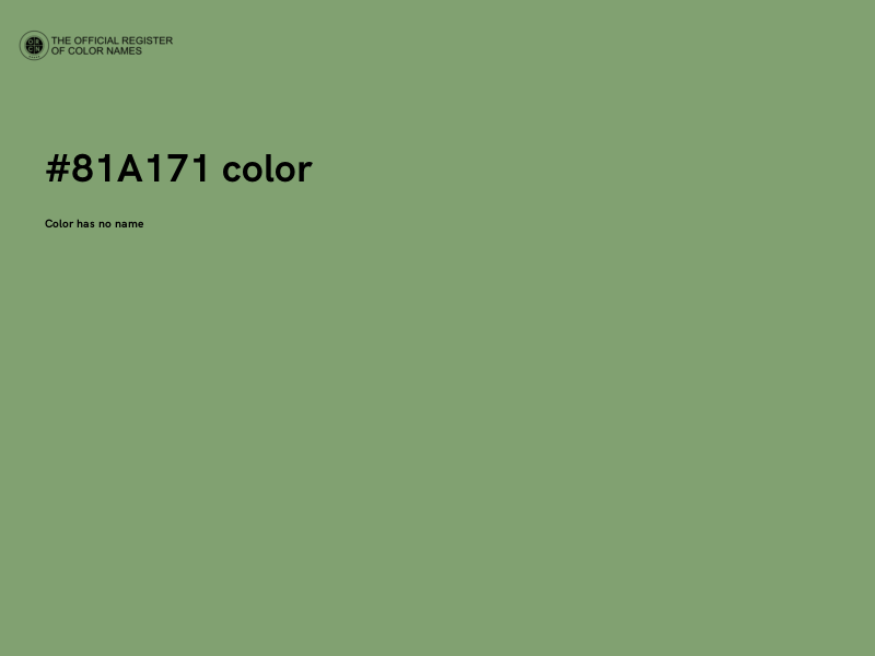 #81A171 color image
