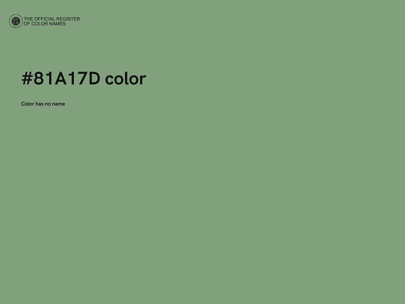 #81A17D color image