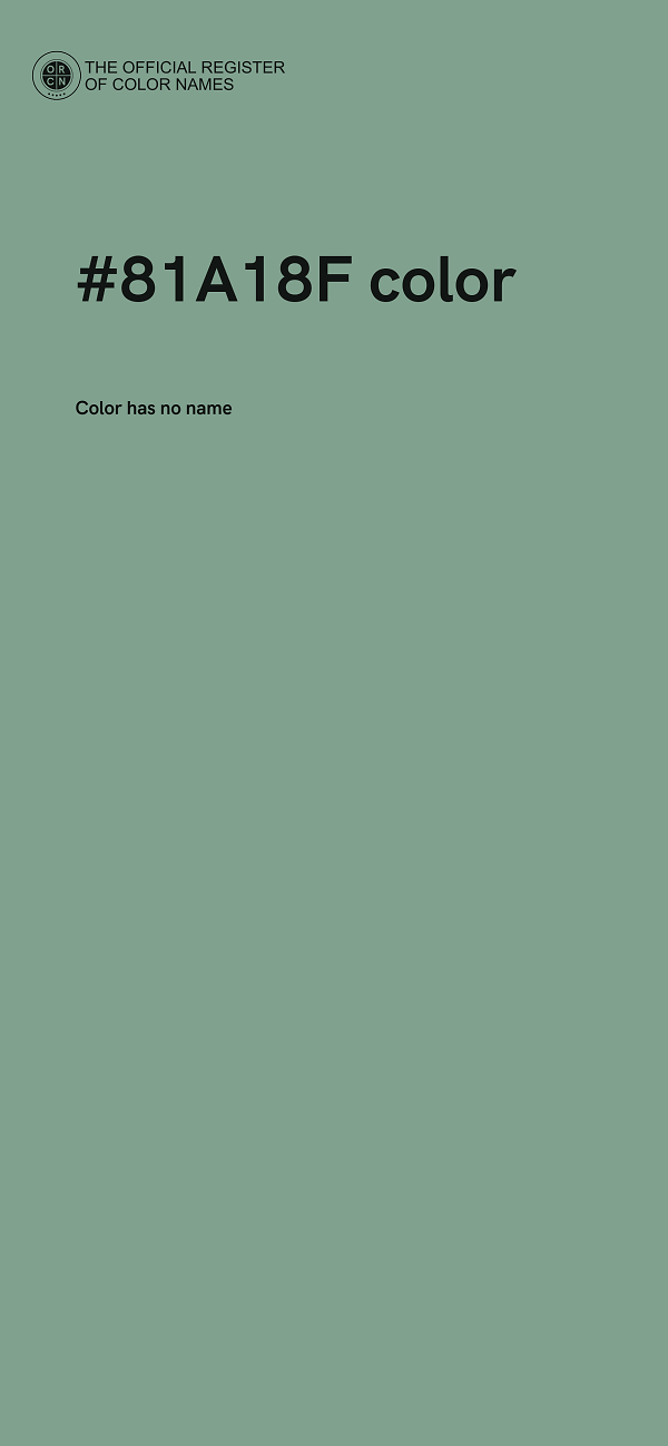 #81A18F color image
