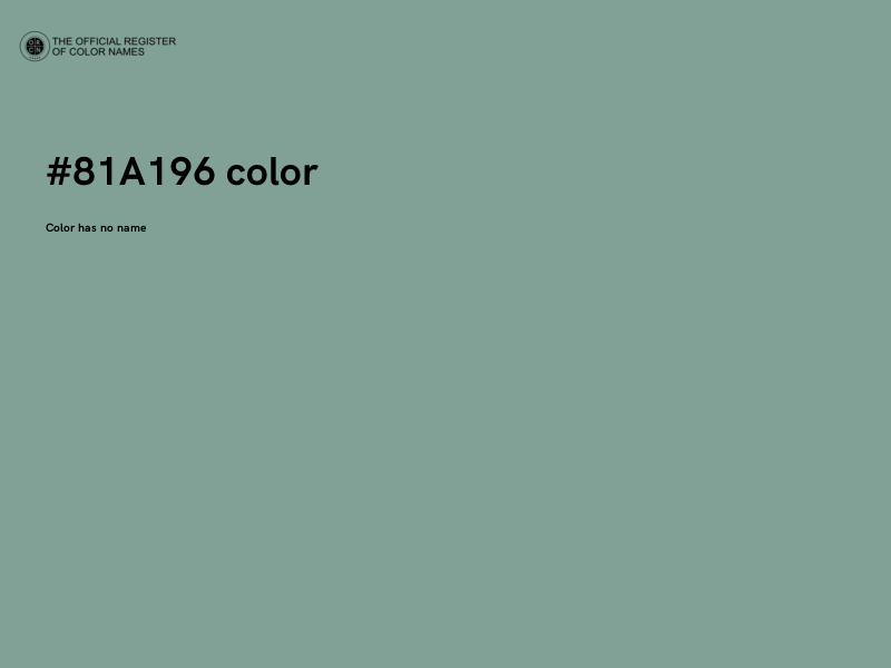 #81A196 color image