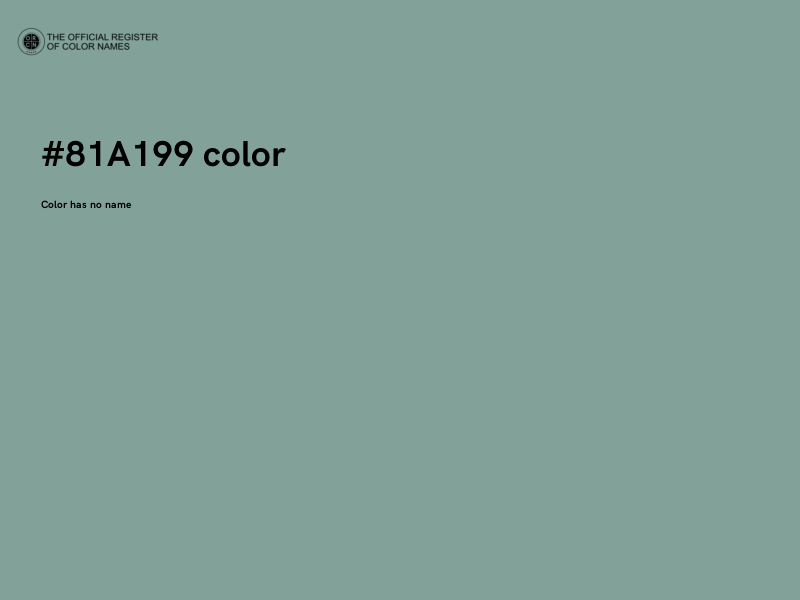 #81A199 color image
